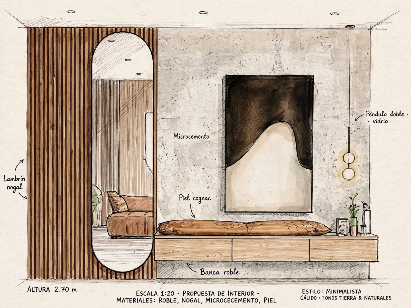 Sketch de diseño de interiores