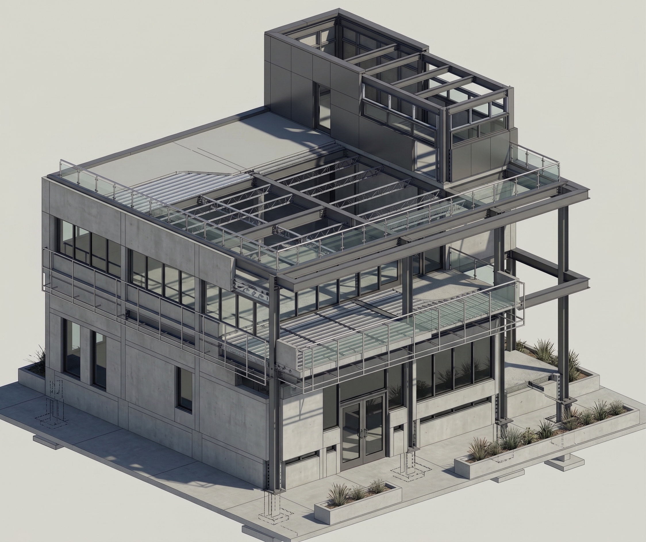 Modelo tridimensional para cálculo estructural